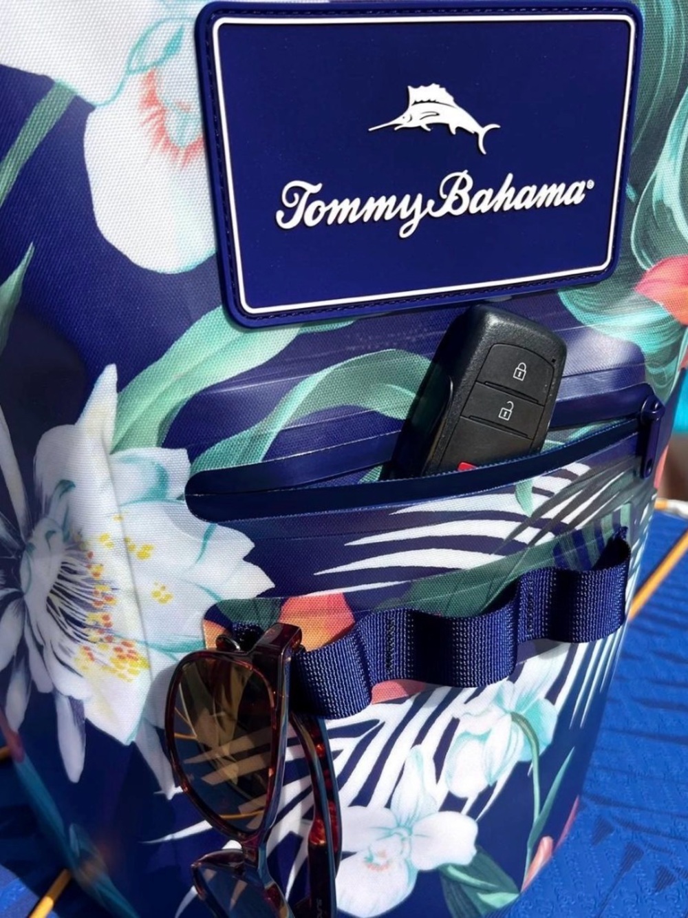 Tommy Bahama Dark Tropical Floral print Waterproof Dry Bag - Picture 5 of 8